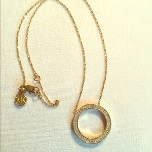 Michael Kors yellow gold circle necklace